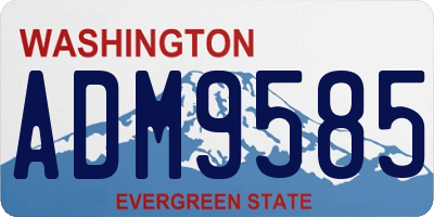 WA license plate ADM9585