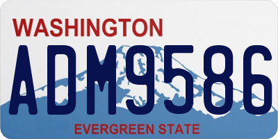 WA license plate ADM9586