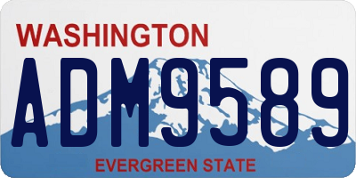 WA license plate ADM9589