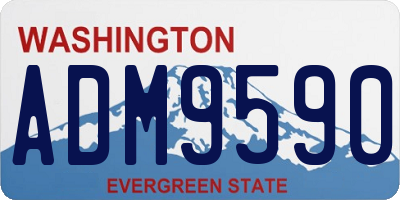 WA license plate ADM9590