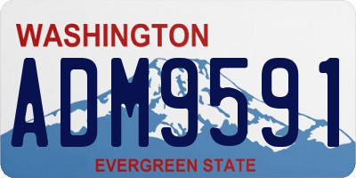 WA license plate ADM9591