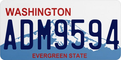 WA license plate ADM9594