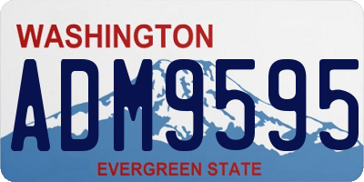 WA license plate ADM9595