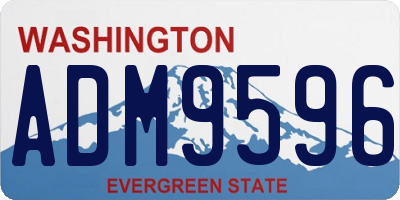 WA license plate ADM9596