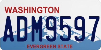 WA license plate ADM9597