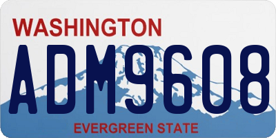 WA license plate ADM9608