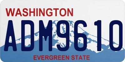 WA license plate ADM9610