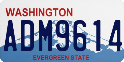 WA license plate ADM9614
