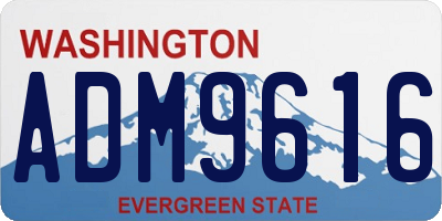 WA license plate ADM9616