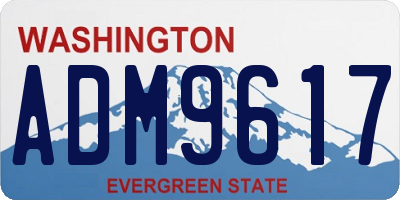 WA license plate ADM9617