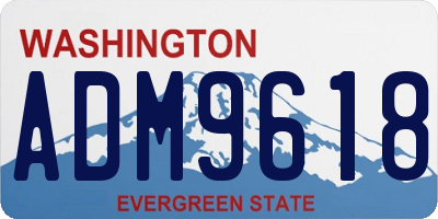 WA license plate ADM9618