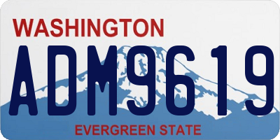 WA license plate ADM9619