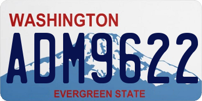 WA license plate ADM9622