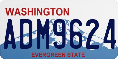 WA license plate ADM9624