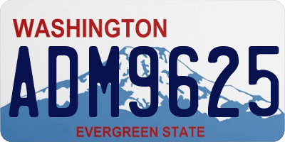 WA license plate ADM9625