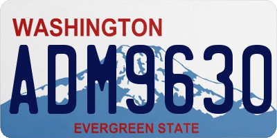 WA license plate ADM9630