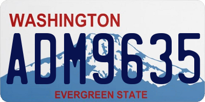 WA license plate ADM9635