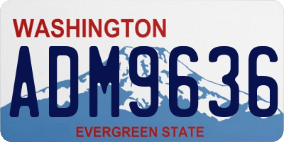 WA license plate ADM9636