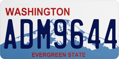 WA license plate ADM9644