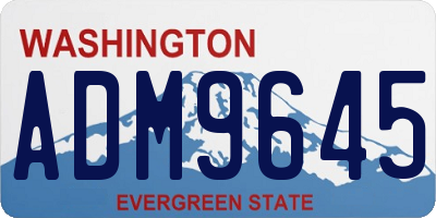 WA license plate ADM9645