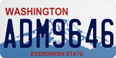 WA license plate ADM9646