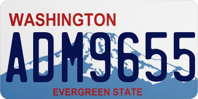WA license plate ADM9655