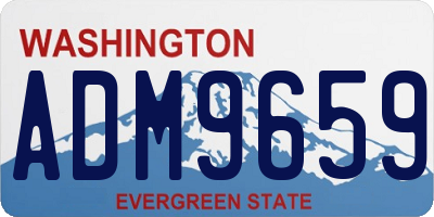 WA license plate ADM9659