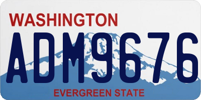 WA license plate ADM9676