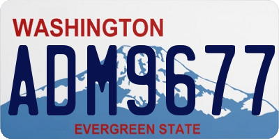 WA license plate ADM9677