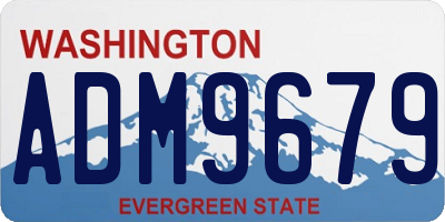 WA license plate ADM9679