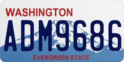 WA license plate ADM9686