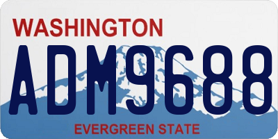 WA license plate ADM9688