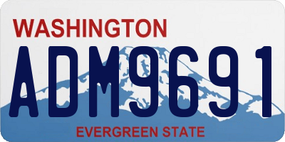 WA license plate ADM9691