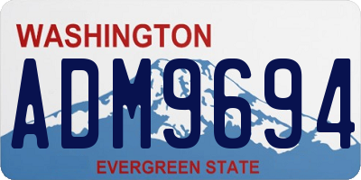 WA license plate ADM9694