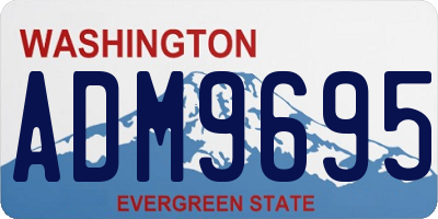 WA license plate ADM9695