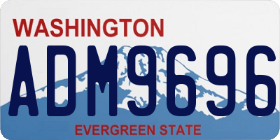 WA license plate ADM9696
