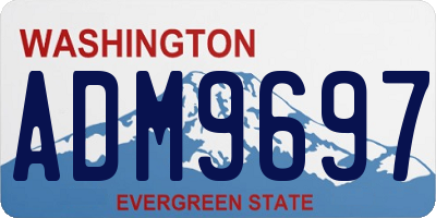 WA license plate ADM9697