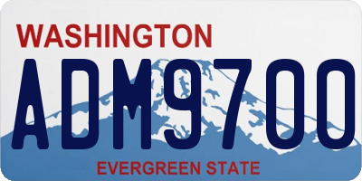WA license plate ADM9700