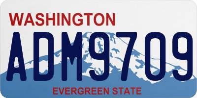 WA license plate ADM9709