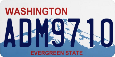 WA license plate ADM9710