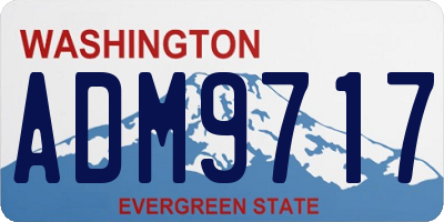 WA license plate ADM9717