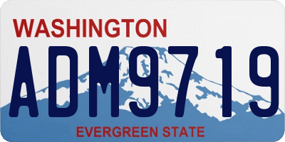 WA license plate ADM9719