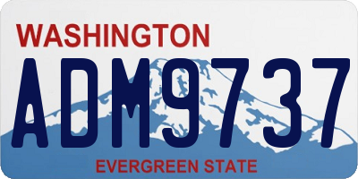 WA license plate ADM9737