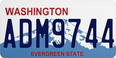WA license plate ADM9744