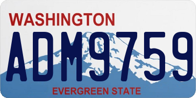 WA license plate ADM9759