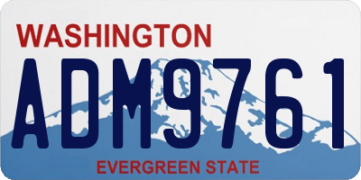 WA license plate ADM9761