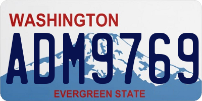 WA license plate ADM9769