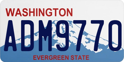 WA license plate ADM9770