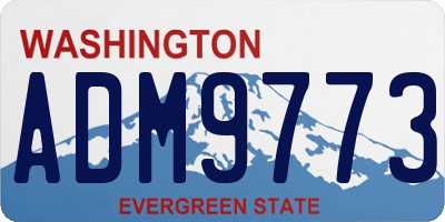 WA license plate ADM9773