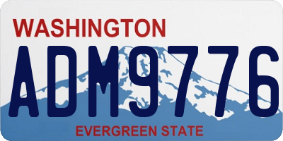 WA license plate ADM9776